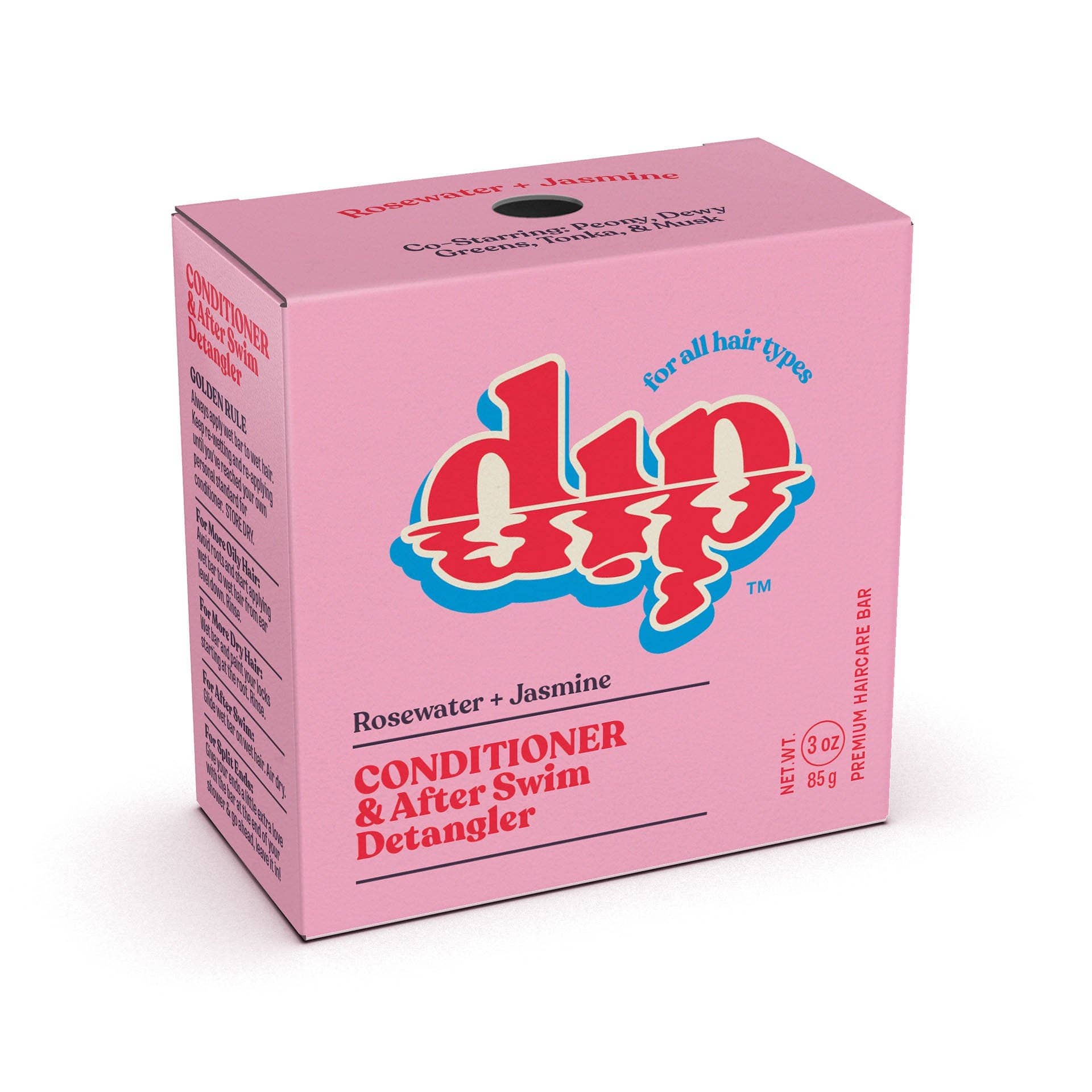 Dip Conditioner Rosewater & Jasmine / 3 oz Conditioner Bar & After Swim Detangler (3 oz)  | Rosewater & Jasmine | Dip