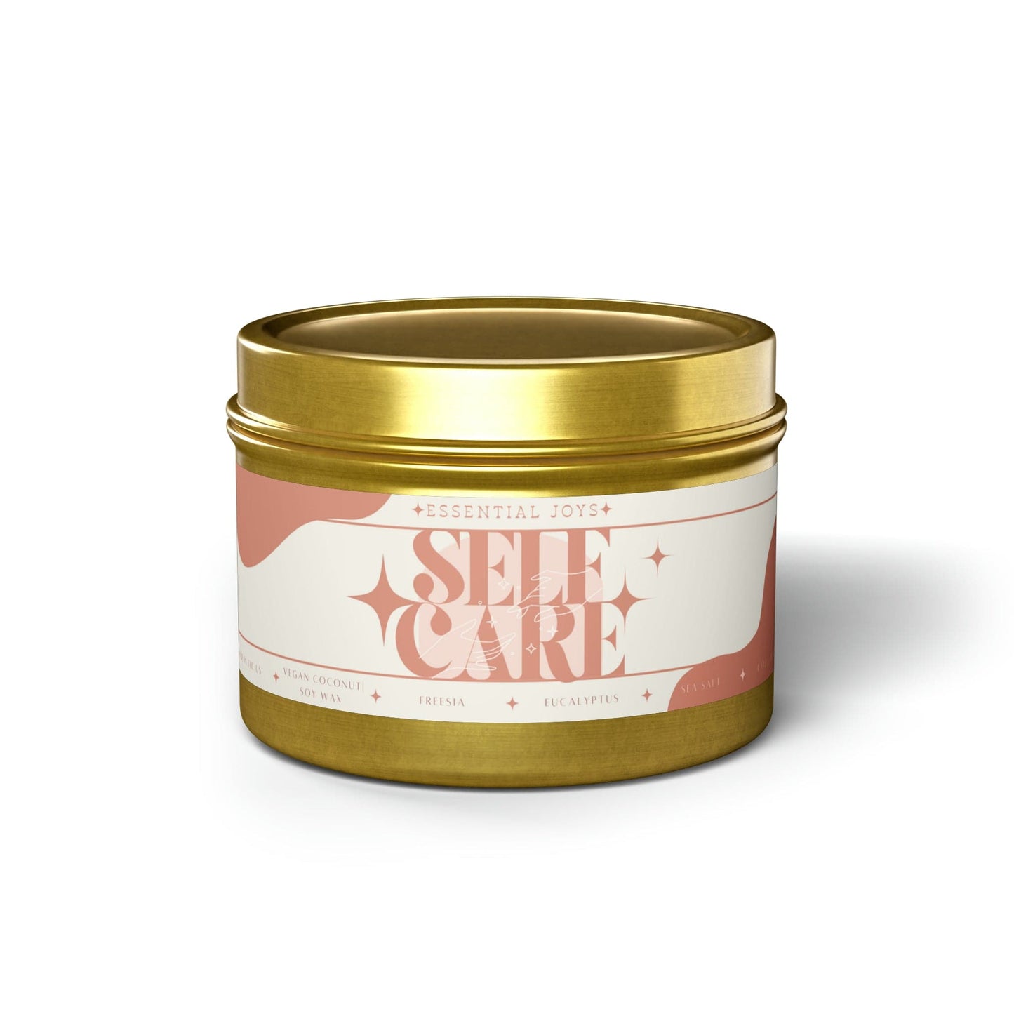 Essential Joys Home Decor 4oz / Gold / Self Care "Self Care" Tin Candle | Essential Joys