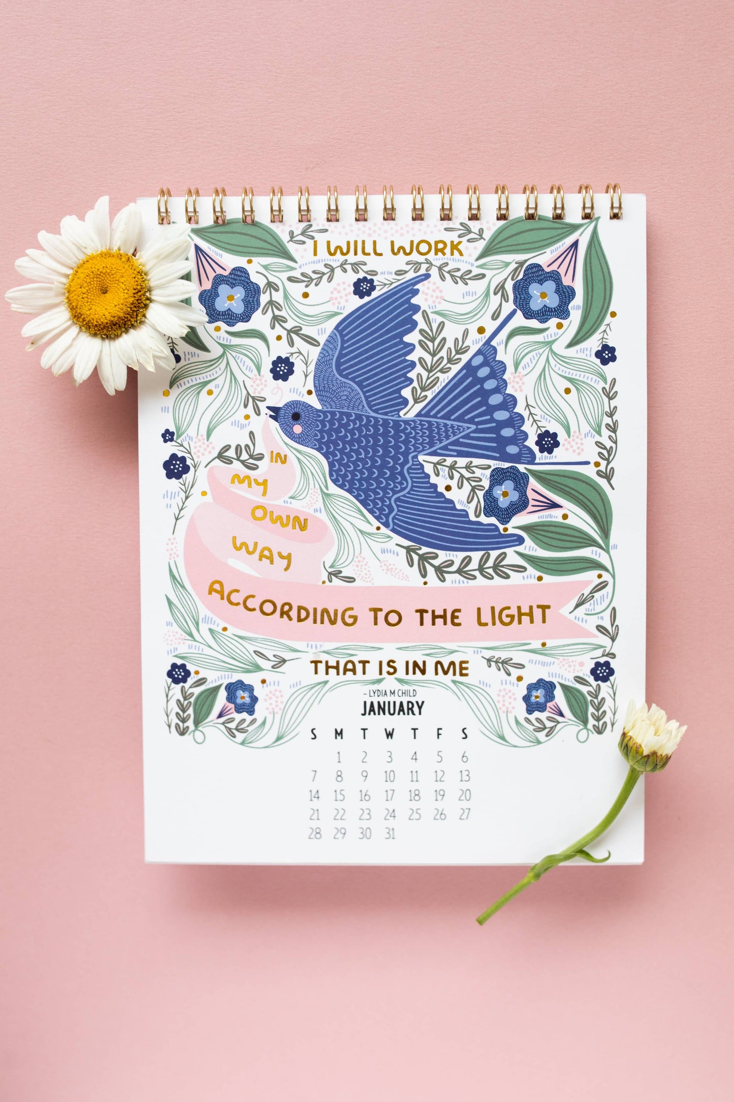 Gingiber Calendar 2024 Desk Calendar: Words of Wisdom from Influential Women | Gingiber