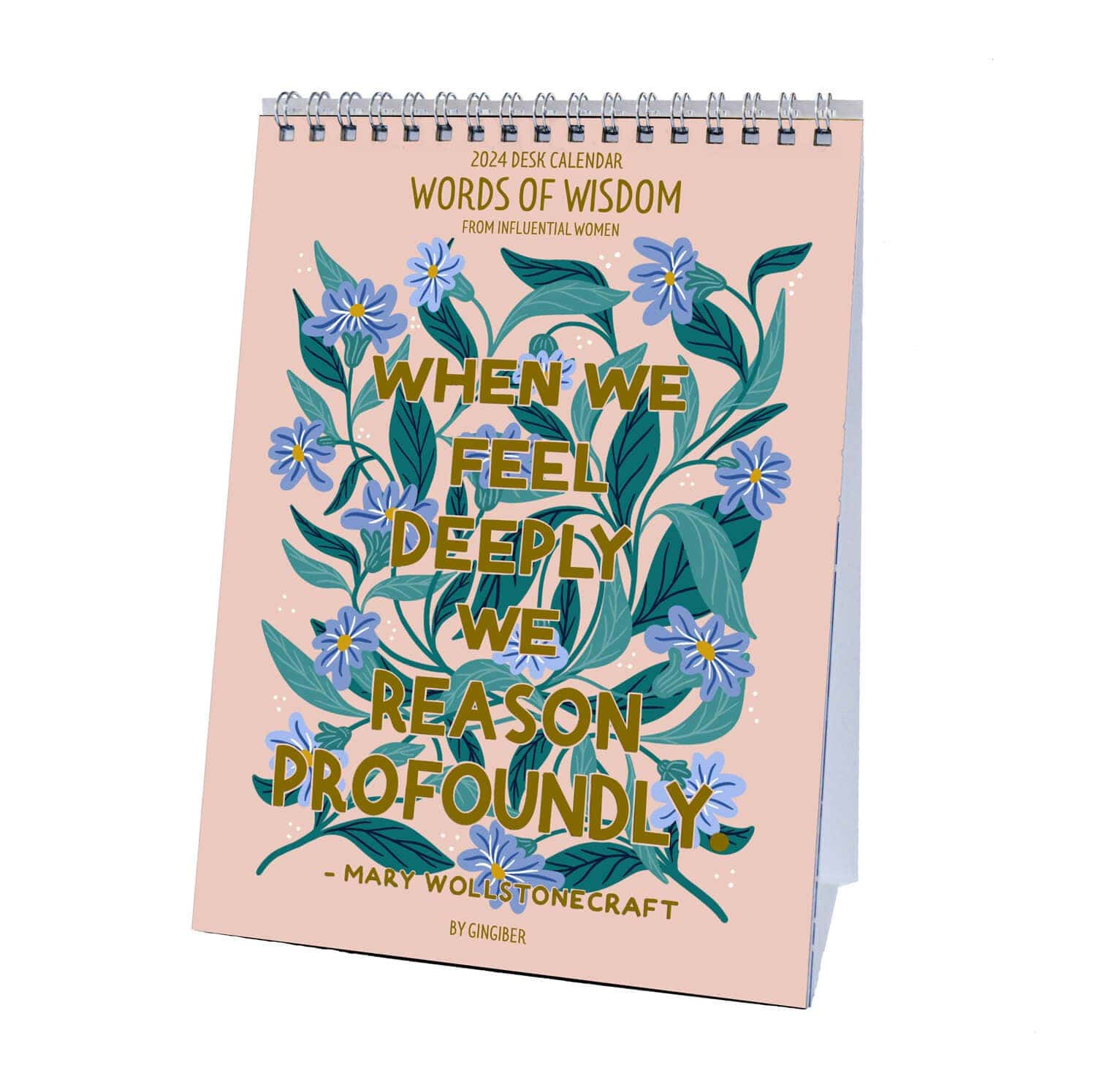 Gingiber Calendar 2024 Desk Calendar: Words of Wisdom from Influential Women | Gingiber